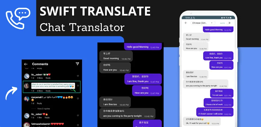 Background مترجم الدردشة :Swift Translate 